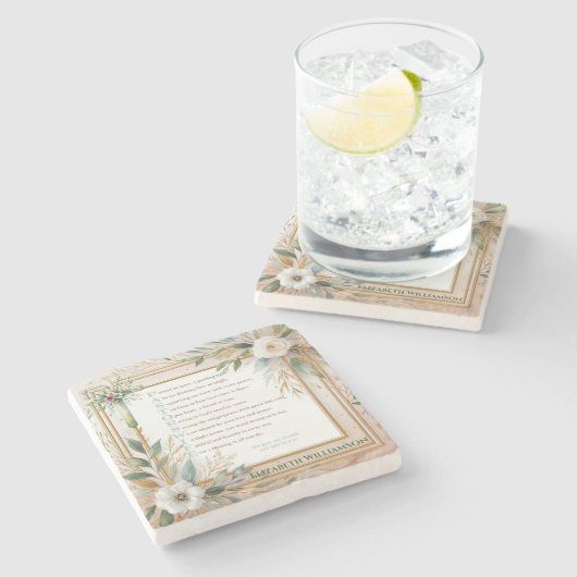 ✝️牧師の妻妻感謝の贈り物ありがとう ストーンコースター (横)