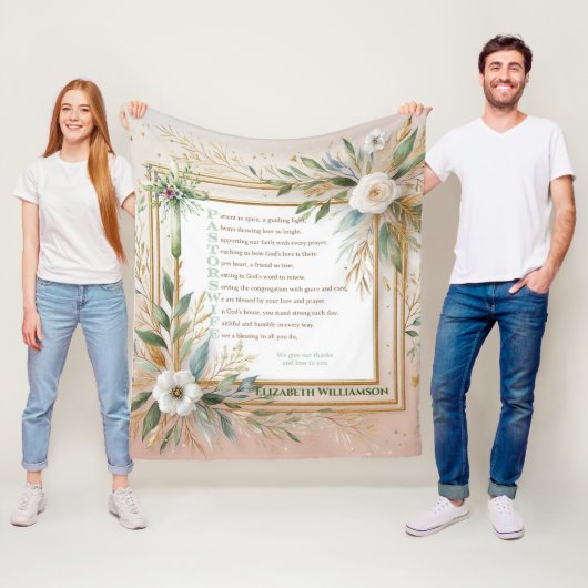 ✝️牧師の妻妻感謝の贈り物ありがとう フリースブランケット (インサイチュ)