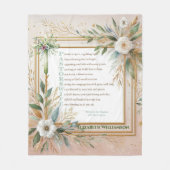 ✝️牧師の妻妻感謝の贈り物ありがとう フリースブランケット (正面)