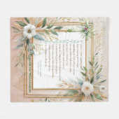 ✝️牧師の妻妻感謝の贈り物ありがとう フリースブランケット (正面(横))