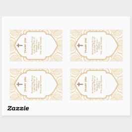 ✝️牧師の妻妻感謝の贈り物ありがとう 長方形シール