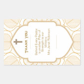 ✝️牧師の妻妻感謝の贈り物ありがとう 長方形シール (正面)