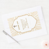 ✝️牧師の妻妻感謝の贈り物ありがとう 長方形シール (封筒)