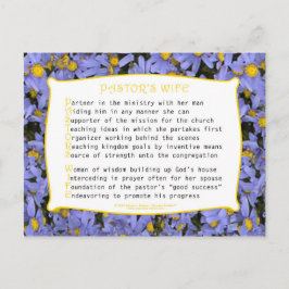 牧師の妻（アクロスティック） ポストカード