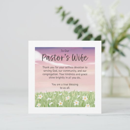牧師の妻 感謝 カード (スタンド正面)