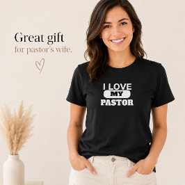 牧師の妻、牧師を愛しています キリスト教  Tシャツ