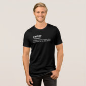 牧師の定義 面白い宗教信仰 トライブレンドTシャツ (正面全面)