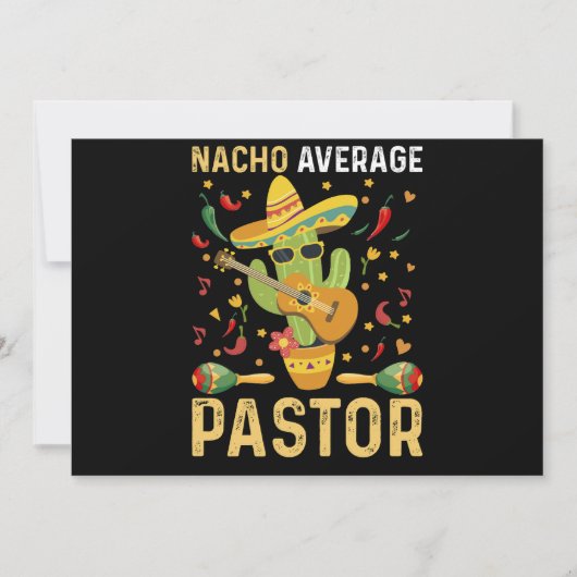 牧師の平均的ではない宗教指導者Cinco De May 招待状 (正面)
