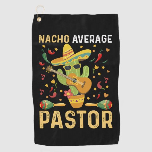 牧師の平均的ではない宗教的指導者Cinco De May ゴルフタオル (正面)