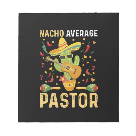 牧師の平均的ではない宗教的指導者Cinco De May ノートパッド (正面)