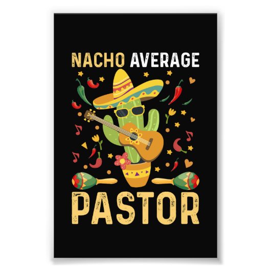 牧師の平均的ではない宗教的指導者Cinco De May フォトプリント (正面)