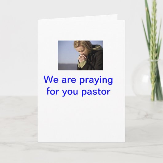 牧師の感謝の挨拶状 カード (正面)