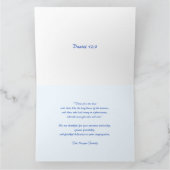 牧師の感謝の聖なる書物、経典カード サンキューカード (内部)