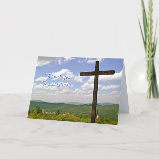 牧師の感謝の聖なる書物、経典カード サンキューカード (正面)