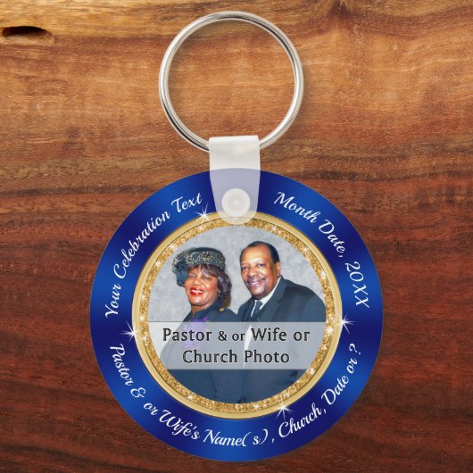 牧師の感謝または教会の記念日の好意 キーホルダー (正面)