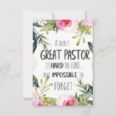 牧師の感謝ギフト牧師ありがとう引用文 サンキューカード (正面)