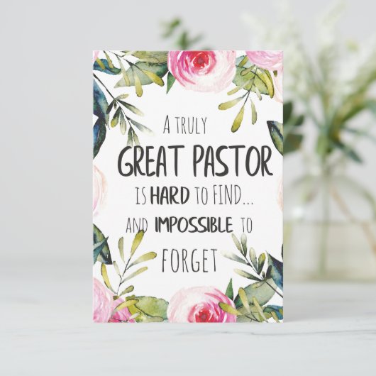 牧師の感謝ギフト牧師ありがとう引用文 サンキューカード (スタンド正面)