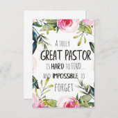 牧師の感謝ギフト牧師ありがとう引用文 サンキューカード (正面/裏面)