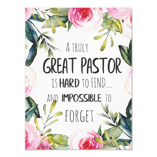 牧師の感謝ギフト牧師ありがとう引用文 フォトプリント            (正面)