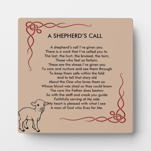 牧師の感謝プラーク フォトプラーク (正面)