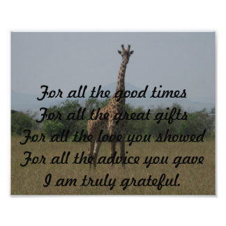 牧師の感謝状 フォトプリント           