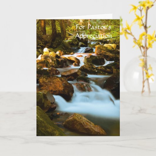 牧師の感謝 カード (黄色い花)