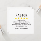 牧師の感謝 カード (正面/裏面インサイチュ)