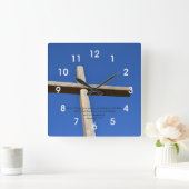 牧師の感謝 スクエア壁時計 (ホーム)