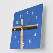 牧師の感謝 スクエア壁時計 (傾斜)