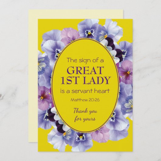 牧師の感謝 | 1ST LADY |フローラありがとう (正面/裏面)