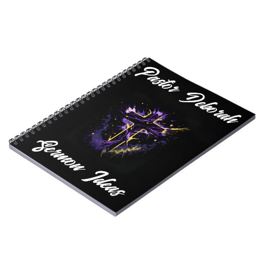 牧師の教会の指導者の説教アイディア パーソナライズされた ノートブック (左側)