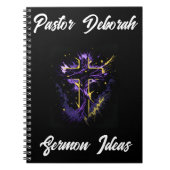 牧師の教会の指導者の説教アイディア パーソナライズされた ノートブック (正面)