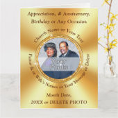 牧師の記念カード、誕生日、引退... カード (黄色い花)