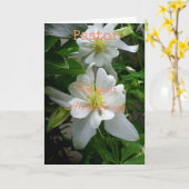 牧師の記念日用折りたたみグリーティングカード カード (黄色い花)