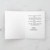 牧師の記念日用折りたたみグリーティングカード カード (内部)