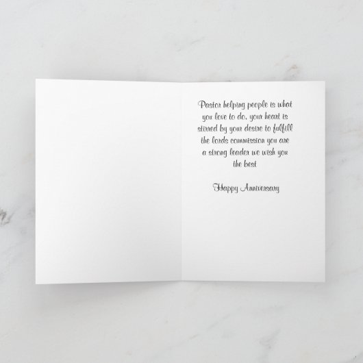 牧師の記念日 カード (内部)