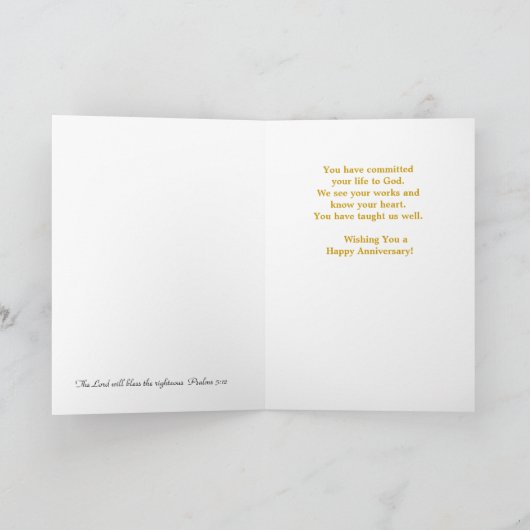 牧師の記念日 カード (内部)