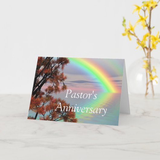 牧師の記念日 カード (黄色い花)