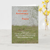 牧師の記念日 カード (黄色い花)