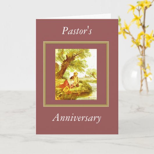 牧師の記念日 カード (黄色い花)