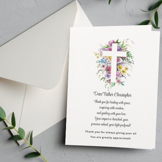 牧師の評価サンキューカード サンキューカード