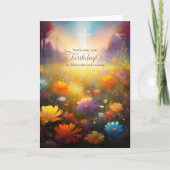 牧師の誕生日に 野の花のクロス カード (正面)
