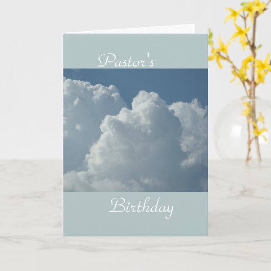 牧師の誕生日 カード (黄色い花)