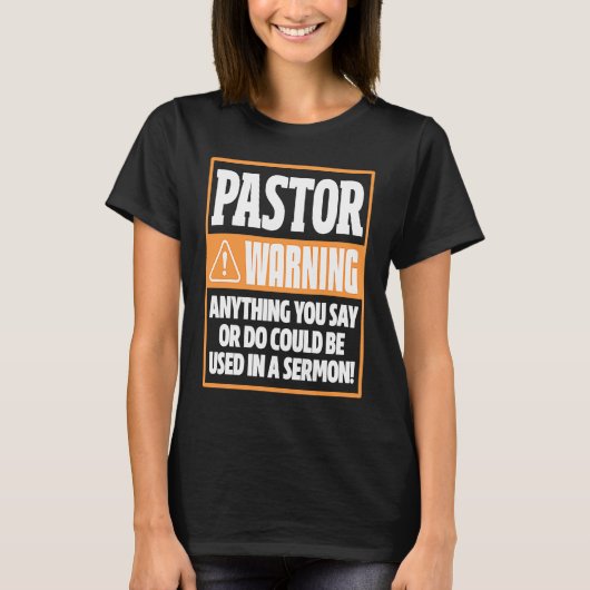 牧師の説教クリスチャン牧師の聖職者 Tシャツ (正面)