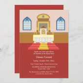 牧師の退任パーティーへの招待状 招待状 (正面/裏面)