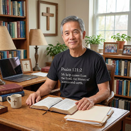 牧師へのクリスマスプレゼントに聖書の言葉を Tシャツ