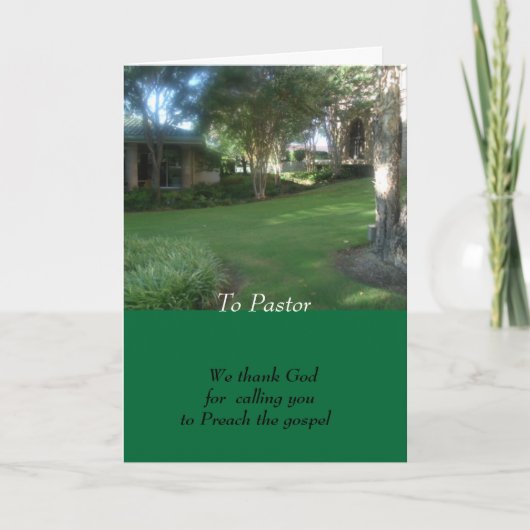 牧師へ カード (正面)
