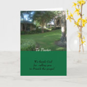 牧師へ カード (黄色い花)