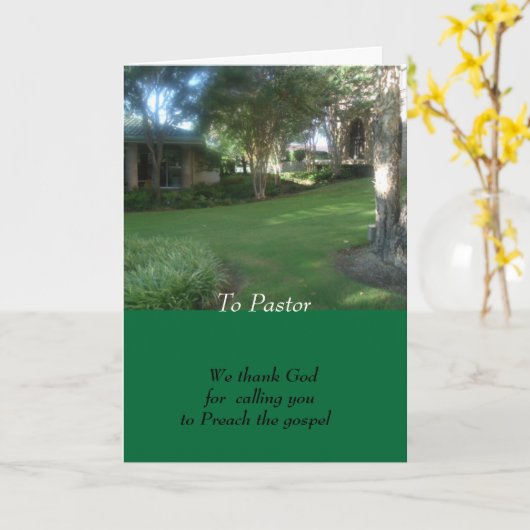 牧師へ カード (黄色い花)