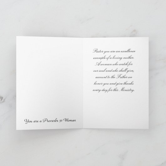 牧師へ カード (内部)